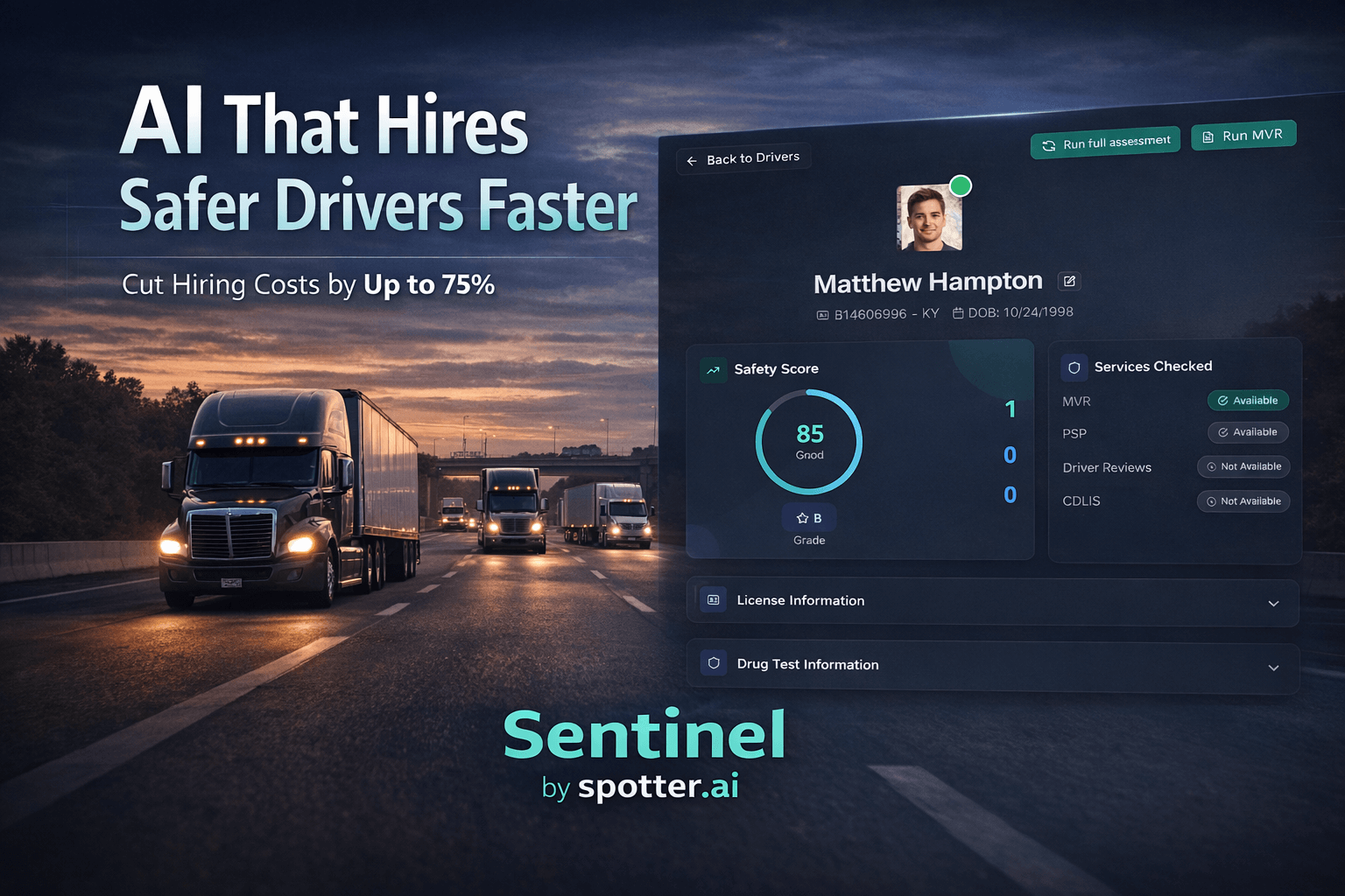 Spotter AI Launches Sentinel To Cut Hiring Costs And Improve Trucking Safety