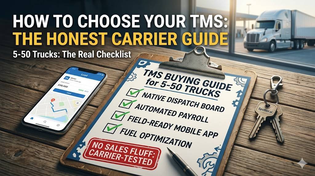 How to Choose a TMS When You Run 5 to 50 Trucks (A Carrier's Honest Guide)